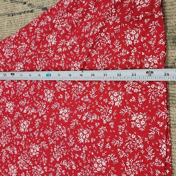 Loft Floral Ruffle Neck Flowy Sleeveless Mini Dress Size S - Picture 3 of 6